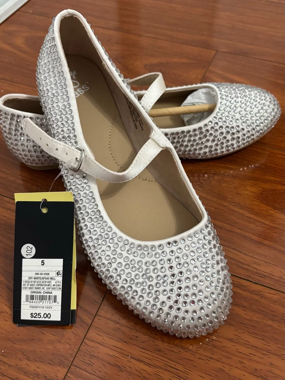 art class Silver Rhinestone Mary Jane Dress Shoes